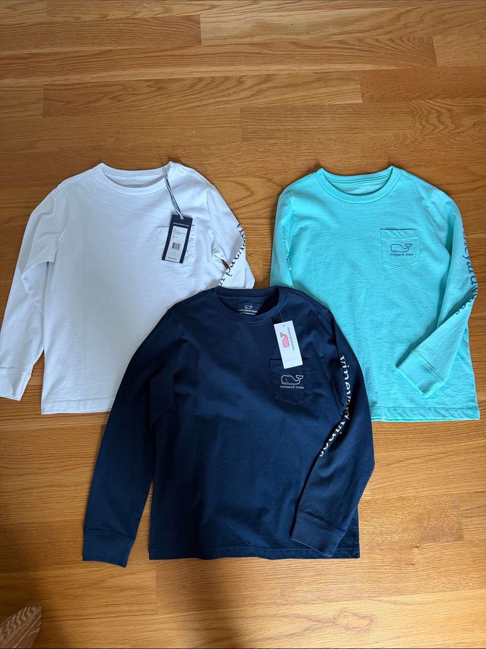 Three vineyard vines long sleeve t shirts